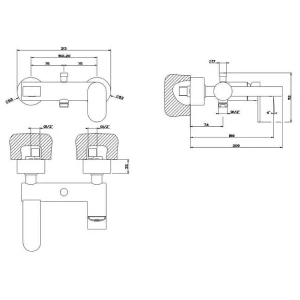 Смеситель Gessi Via Bagutta для ванны с душем 35813-031
